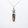 LIGHTNING RIDGE OPAL PENDANT WITH COLUMBIAN EMERALD
